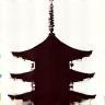 Kyoto temple silhouette icon